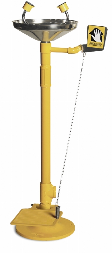 S/Steel Bowl Emergency Eyewash with footpedal